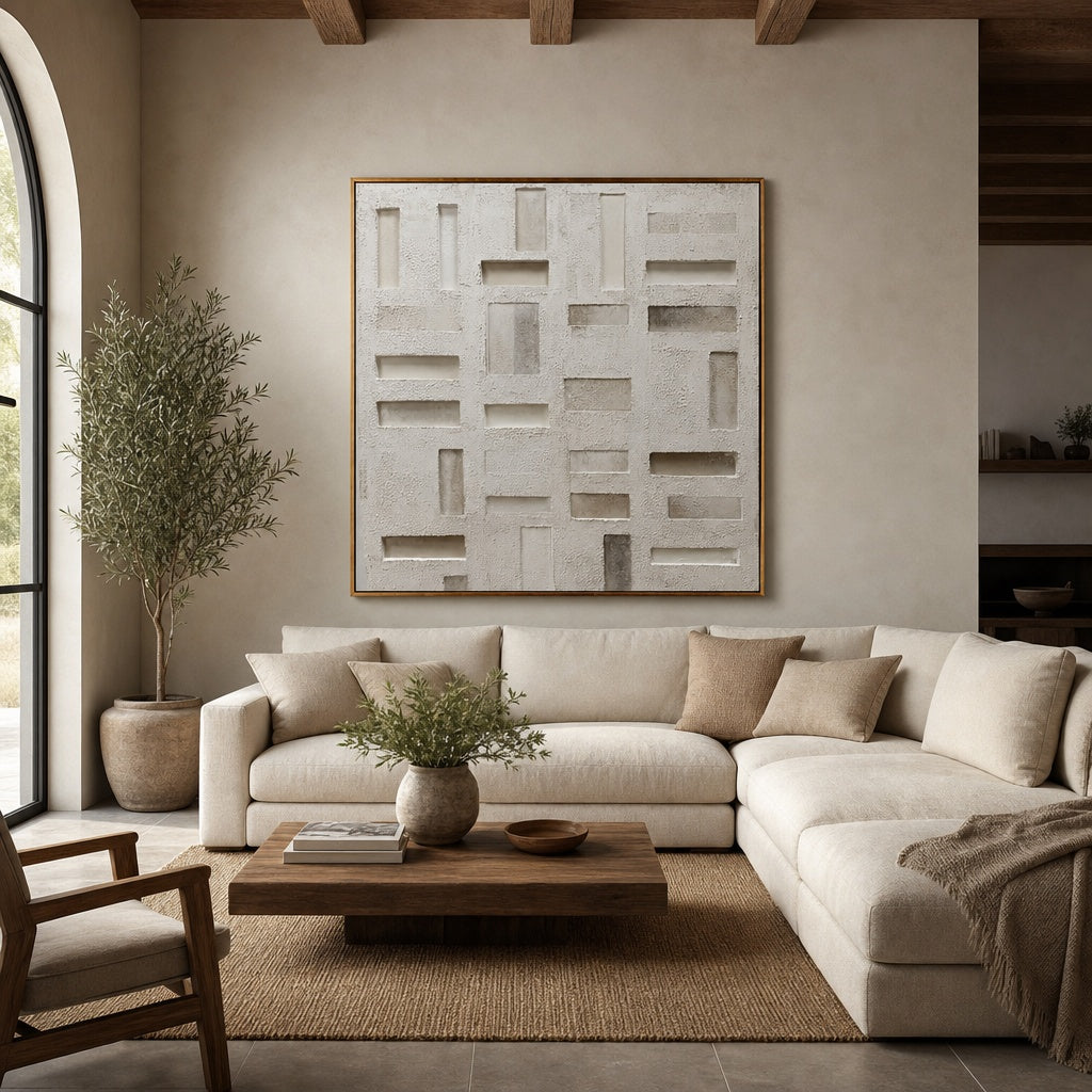 White Geometric Texture