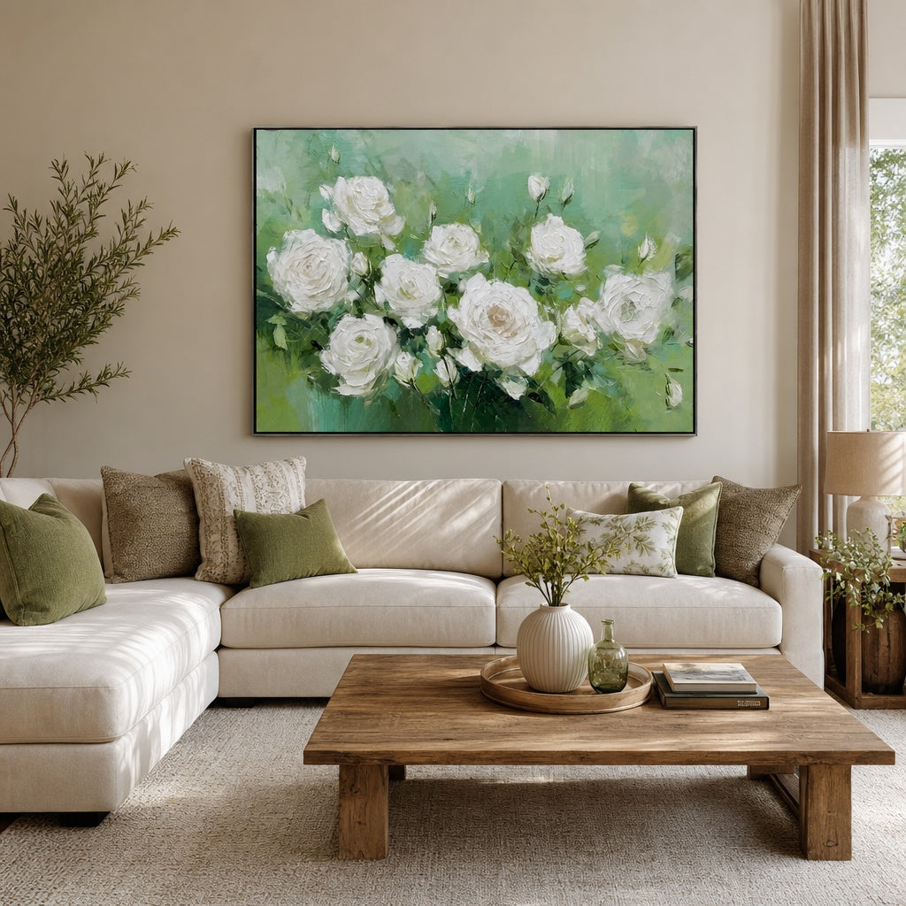 White Rose Garden Serenity