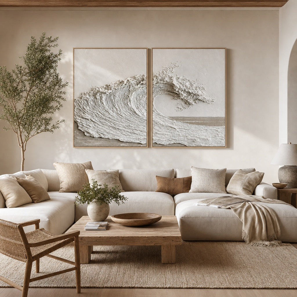 White Wave Diptych