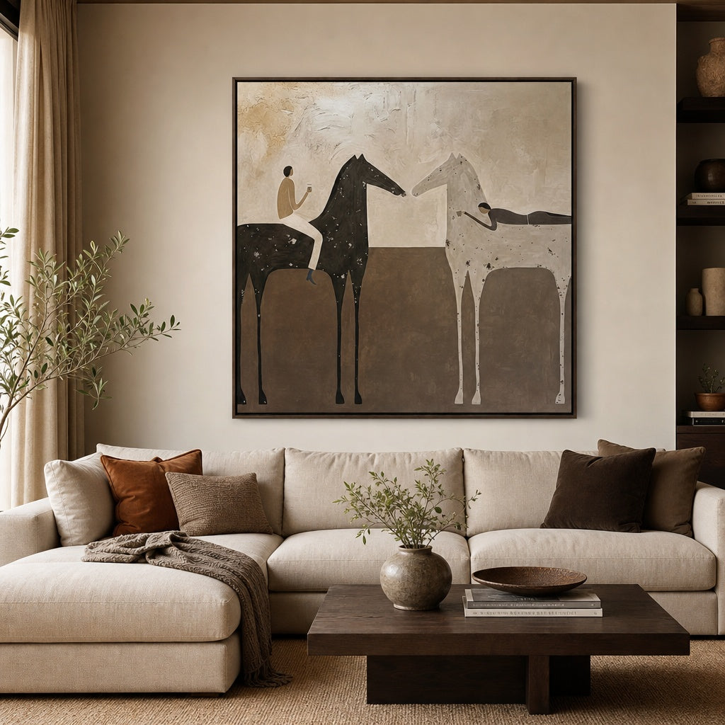 Black and White Horse Harmony