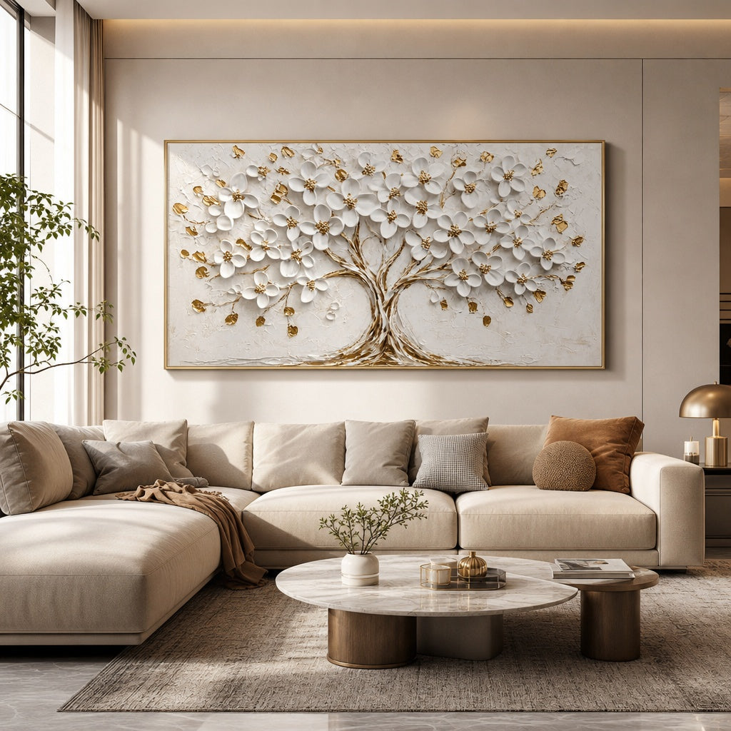 Golden Blossom Tree Elegance