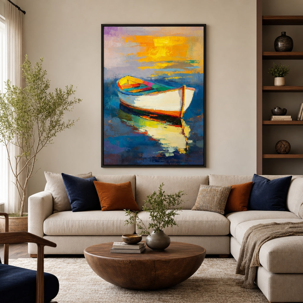 Sunset Harbor Boat