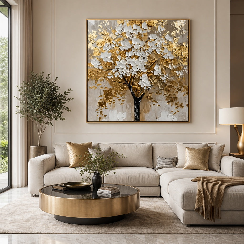 Golden White Blossom Tree