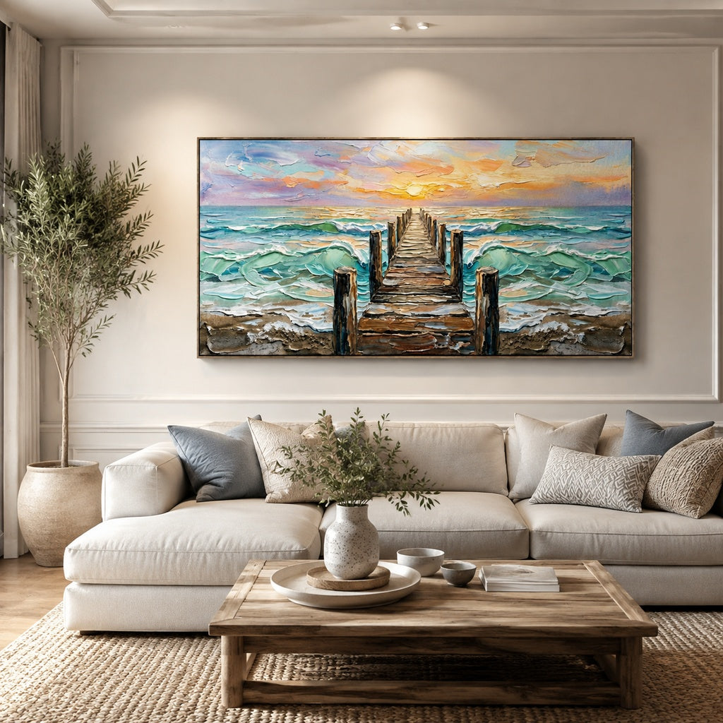 Sunlit Ocean Path