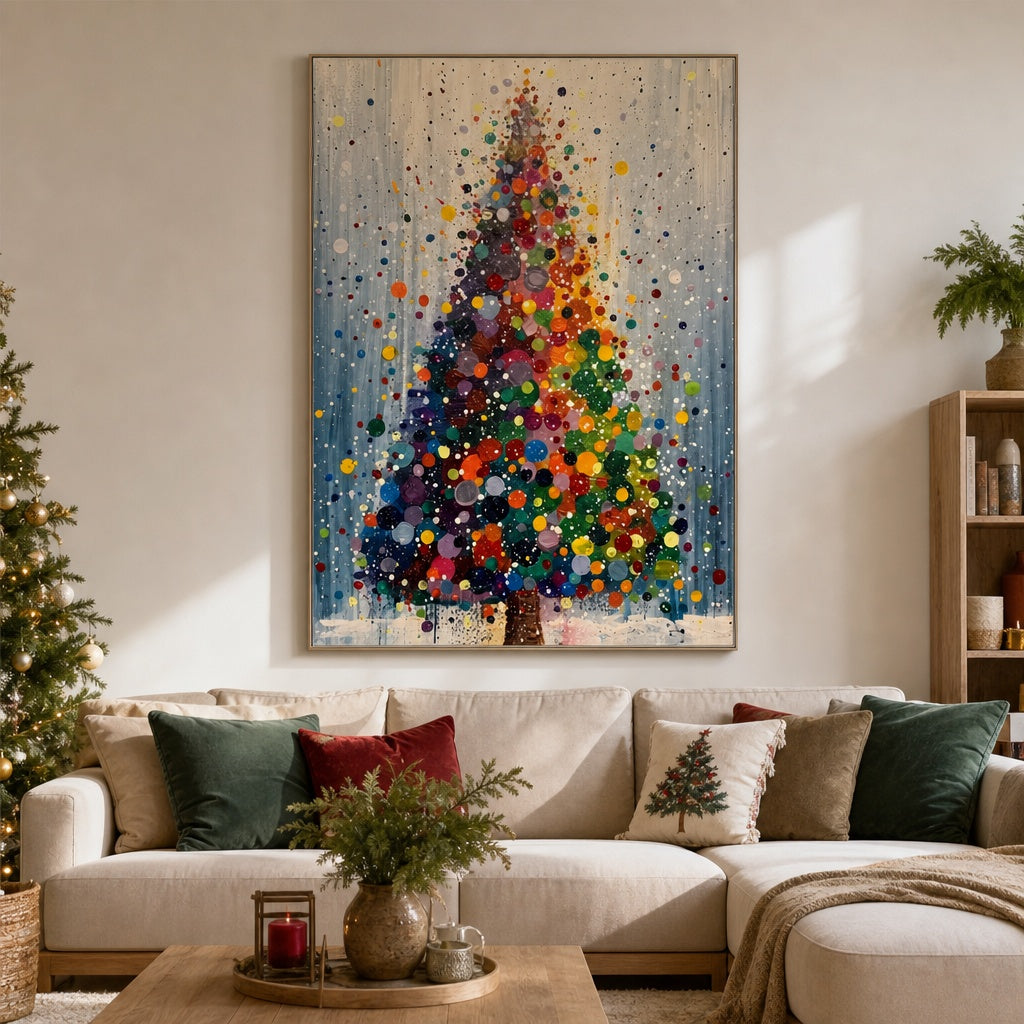 Colorful Christmas Tree Celebration