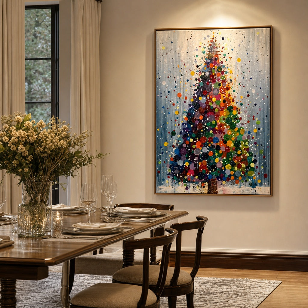 Colorful Christmas Tree Celebration