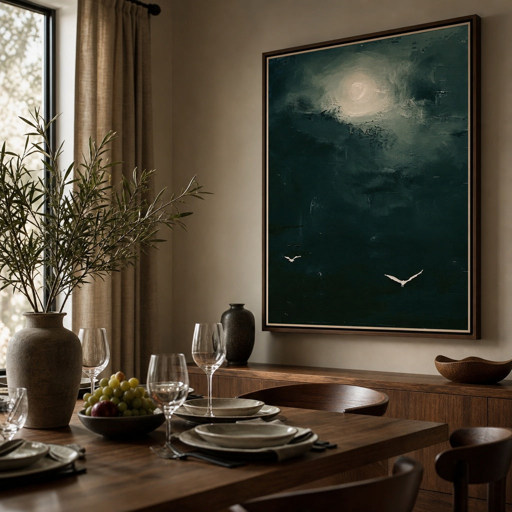 Moonlit Emerald Sky