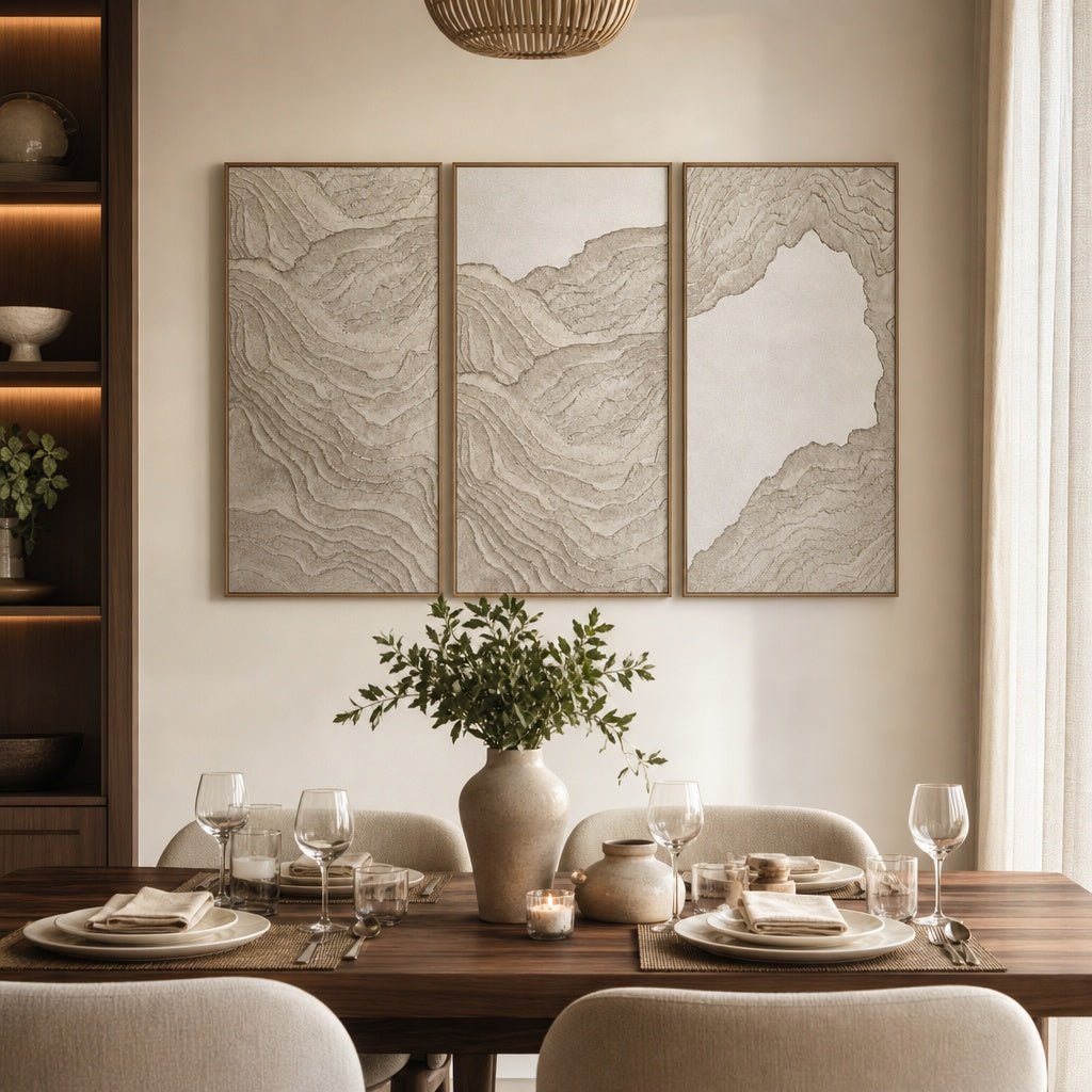 Sandstone Relief Triptych