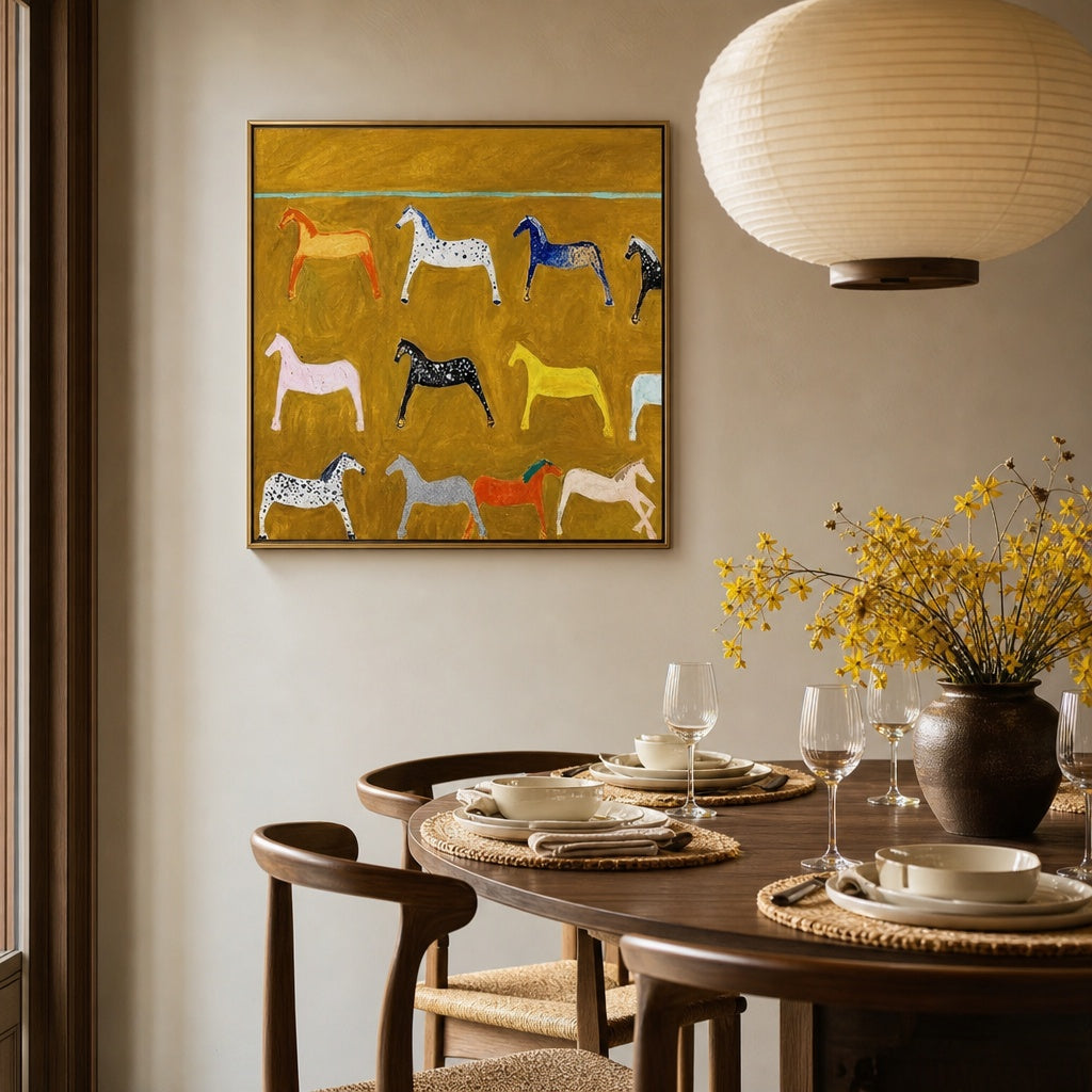 Colorful Horse Gallery Painting