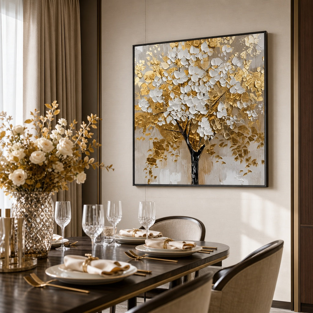 Golden White Blossom Tree