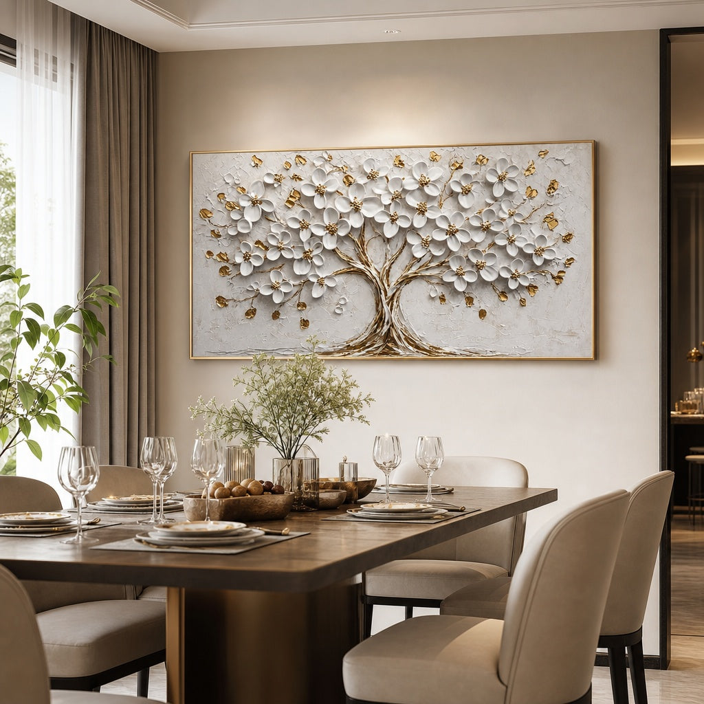 Golden Blossom Tree Elegance