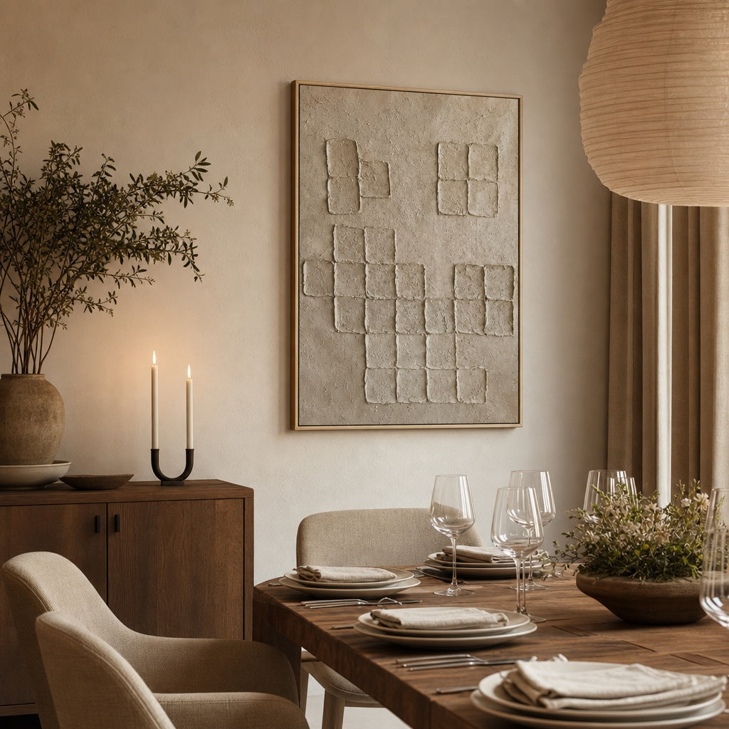 Ivory Geometric Texture