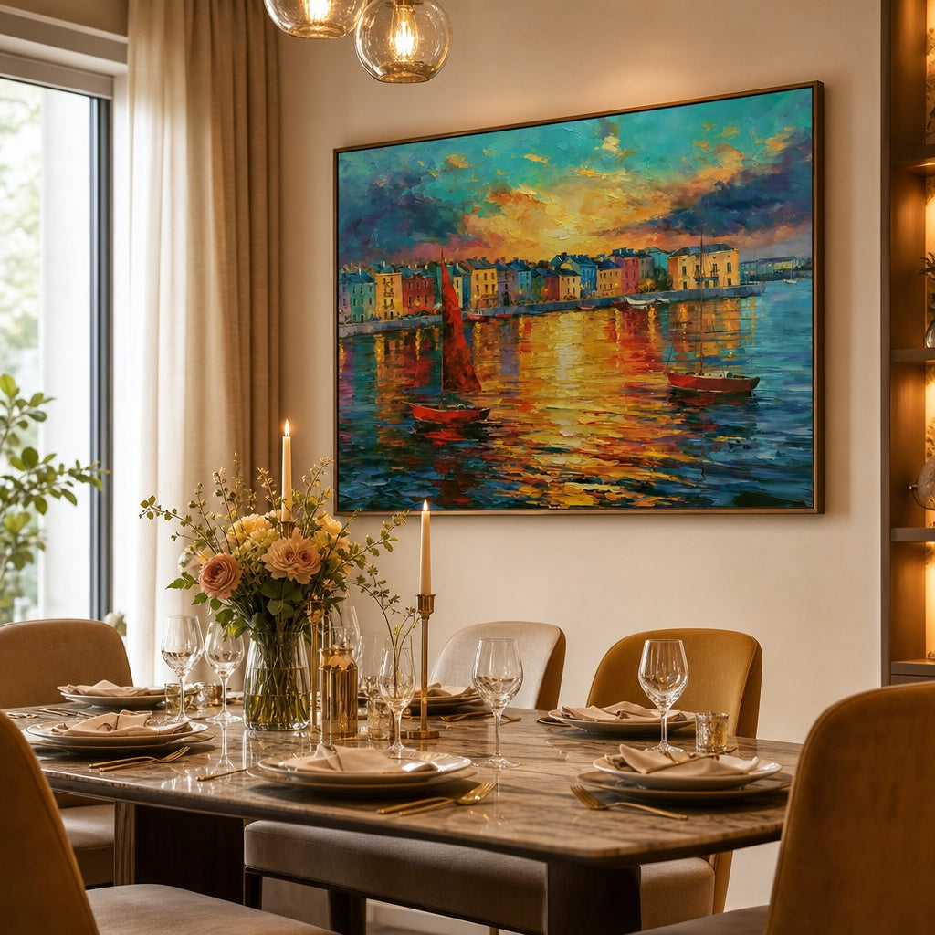 Harbor Sunset Reflections