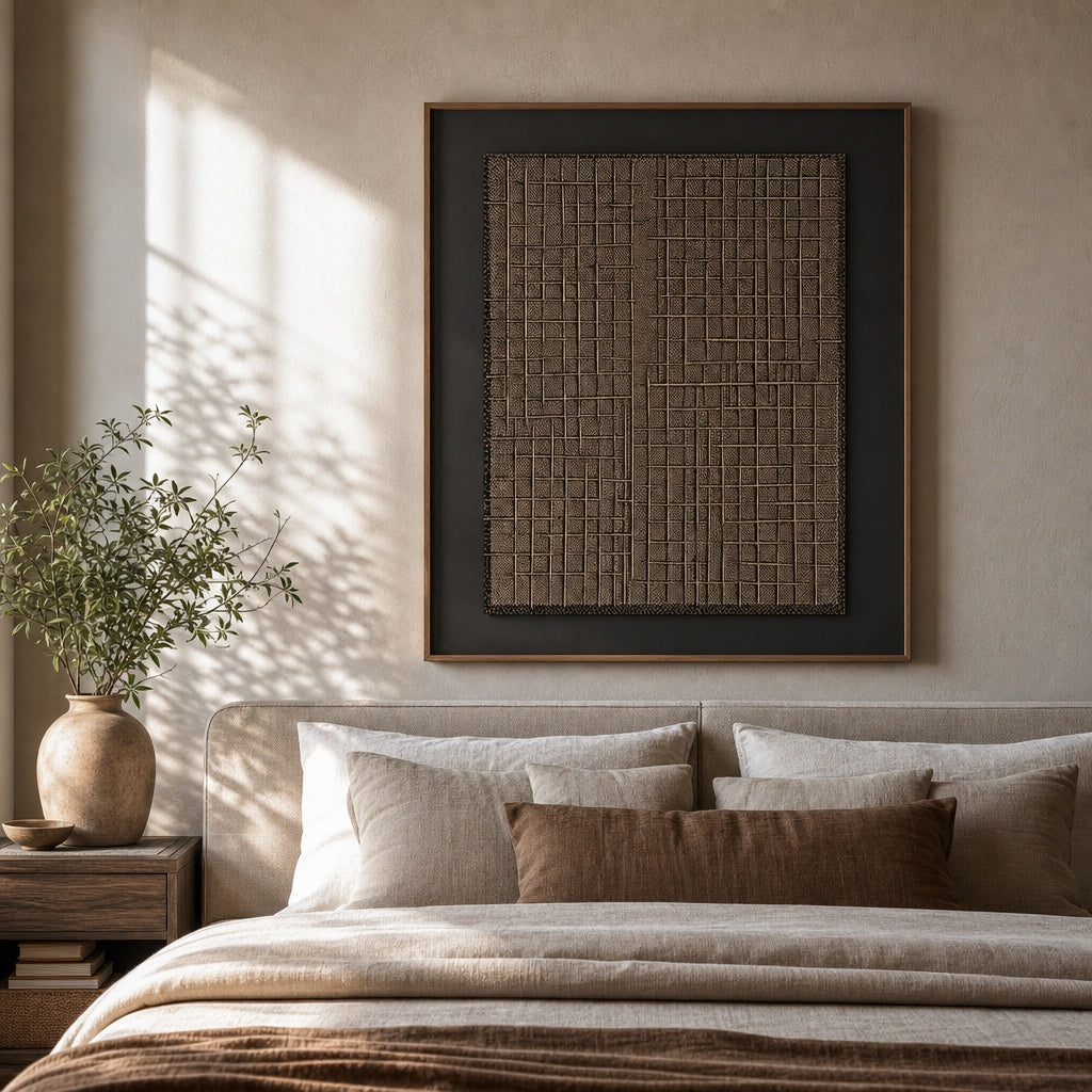 Dark Geometric Texture Grid