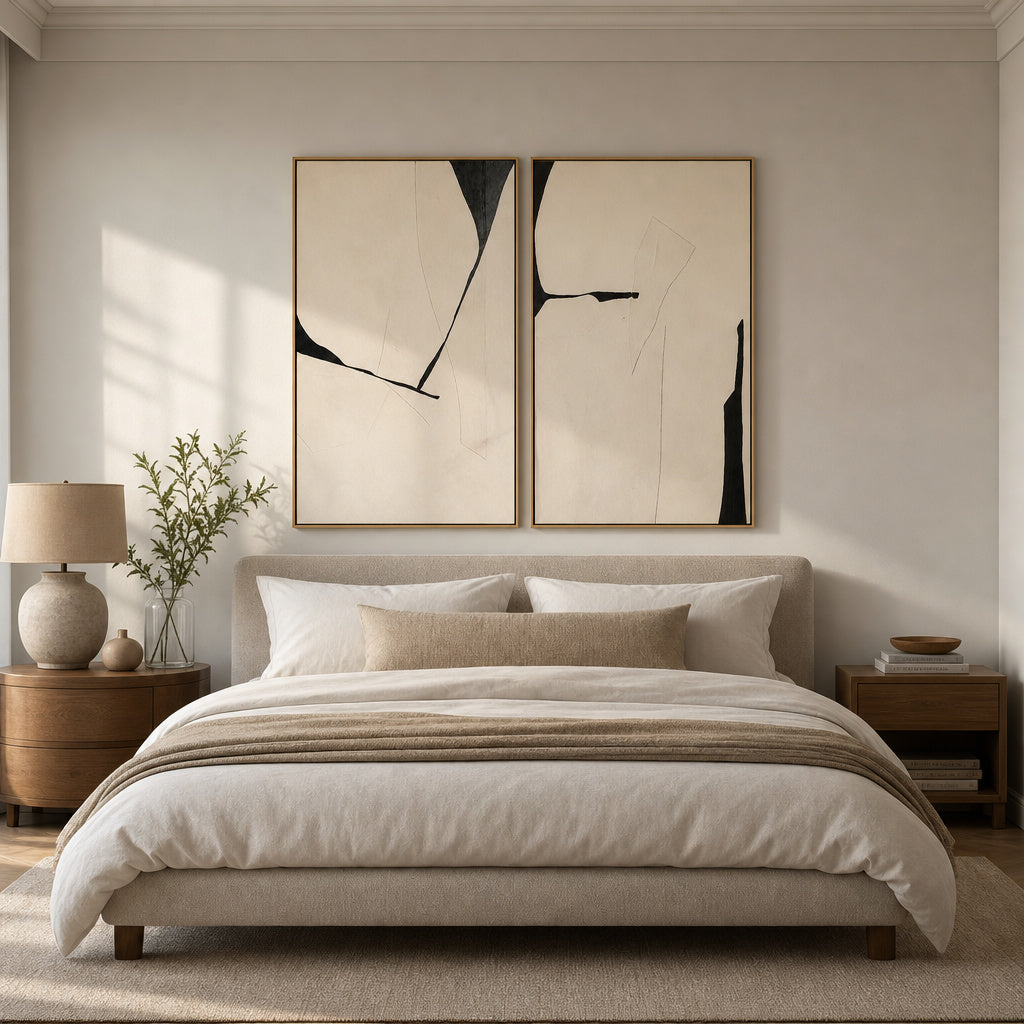Ivory Noir Diptych