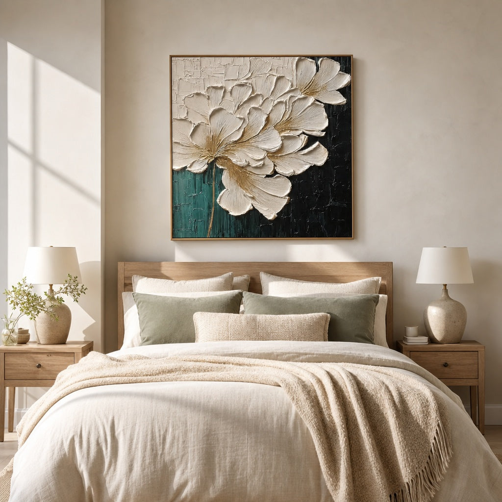 Ivory Ginkgo Botanical Relief