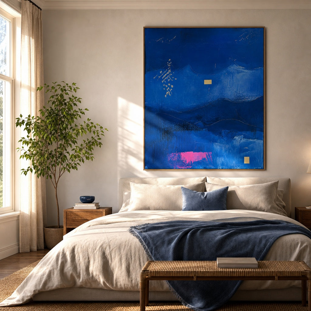 Deep Blue Abstract Waves