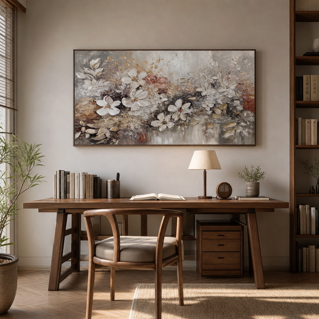 Soft Neutral Floral Garden
