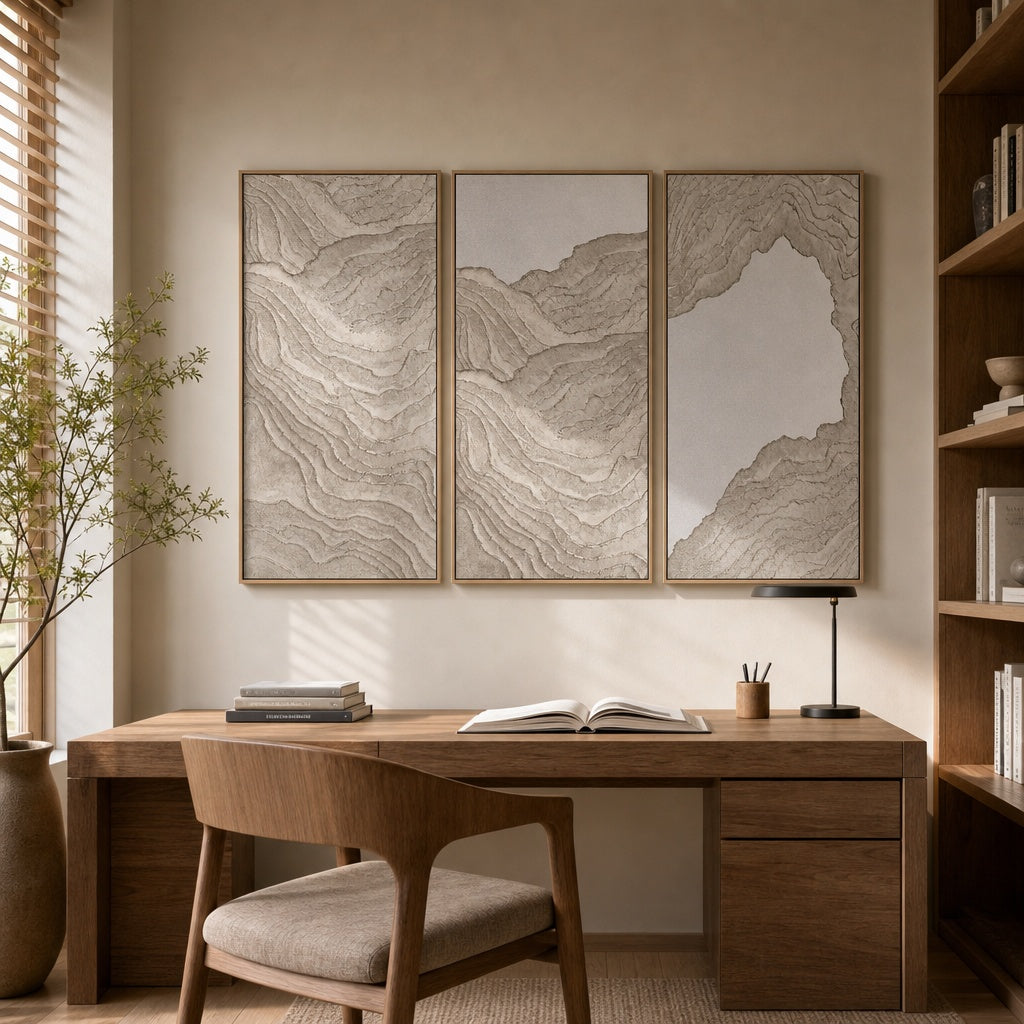 Sandstone Relief Triptych