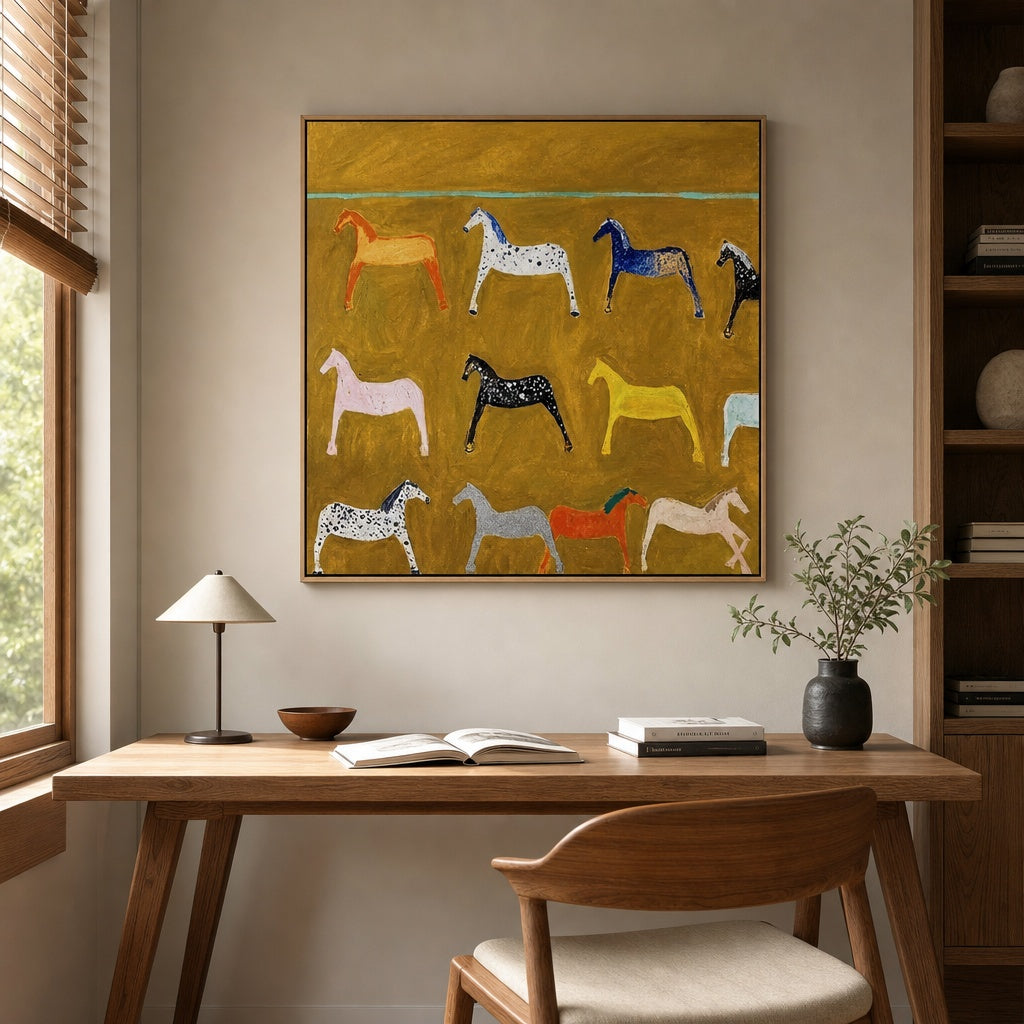 Colorful Horse Gallery Painting