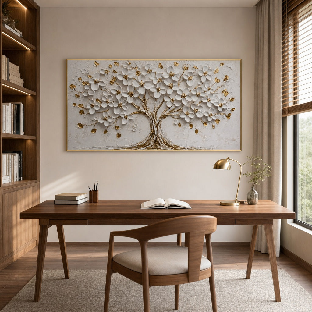 Golden Blossom Tree Elegance