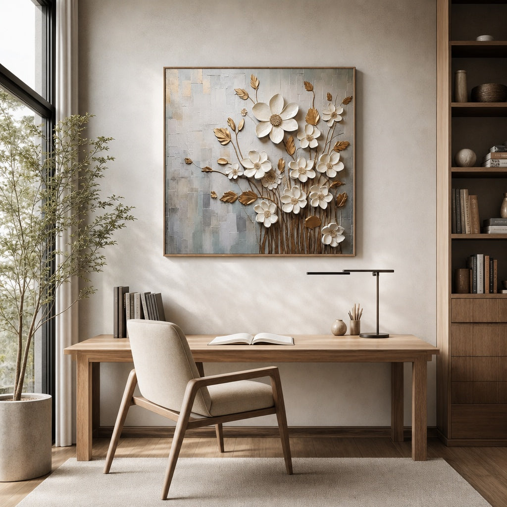 Ivory Botanical Relief