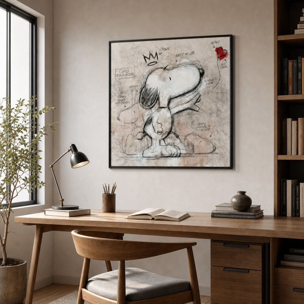 Dreamy Dog Sketch Portrait