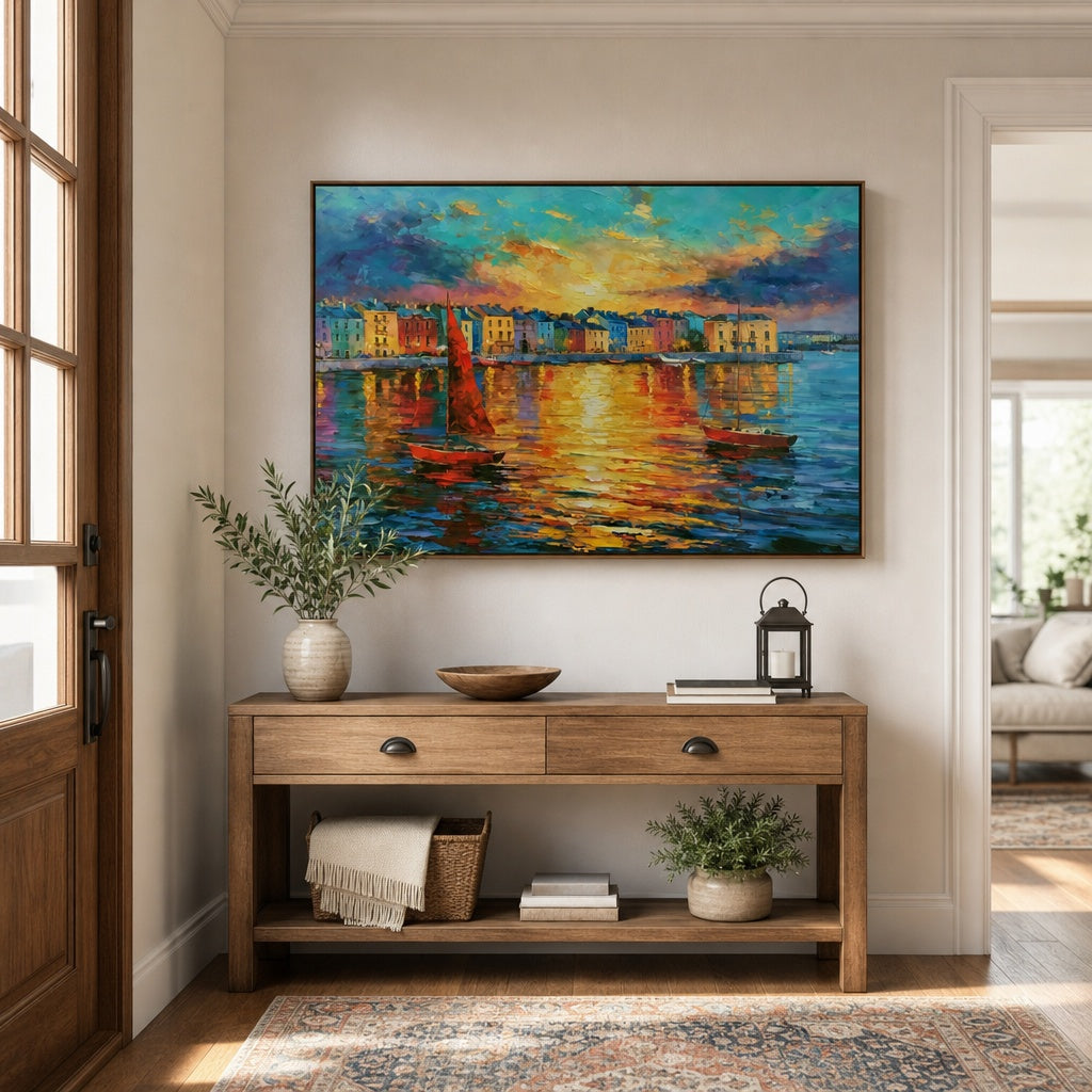 Harbor Sunset Reflections