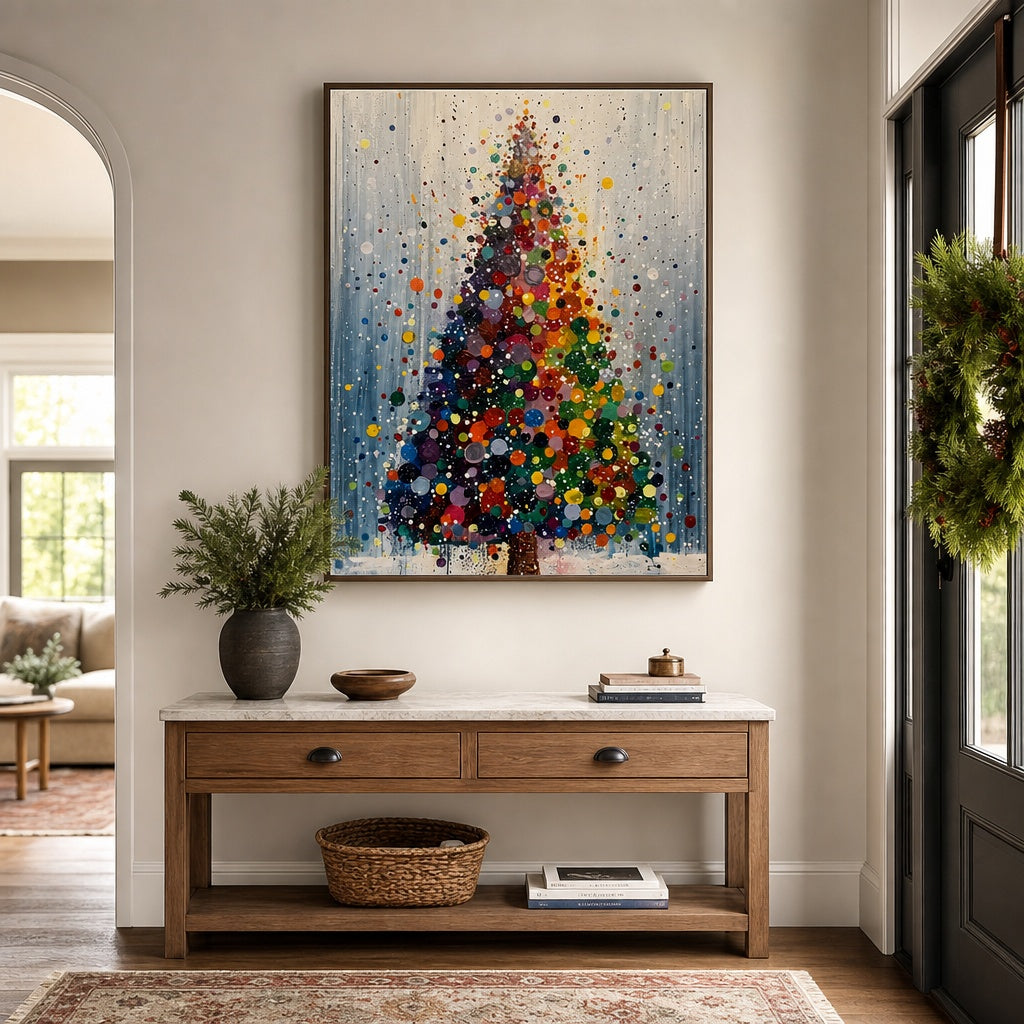 Colorful Christmas Tree Celebration
