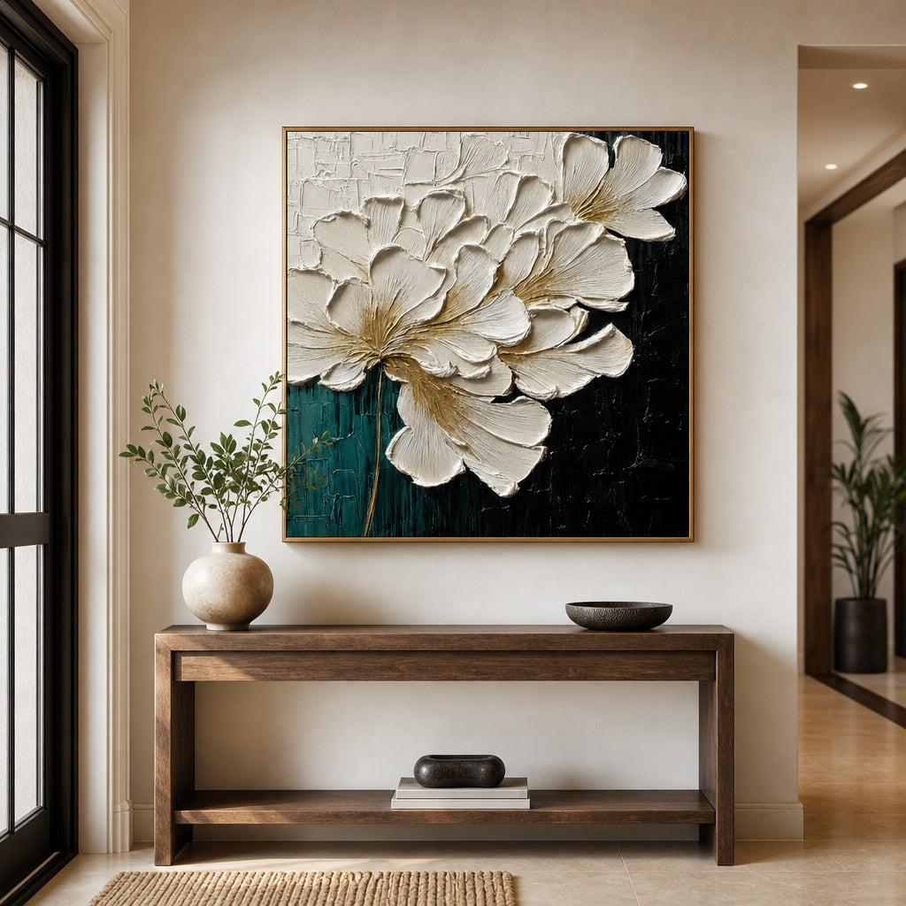Ivory Ginkgo Botanical Relief