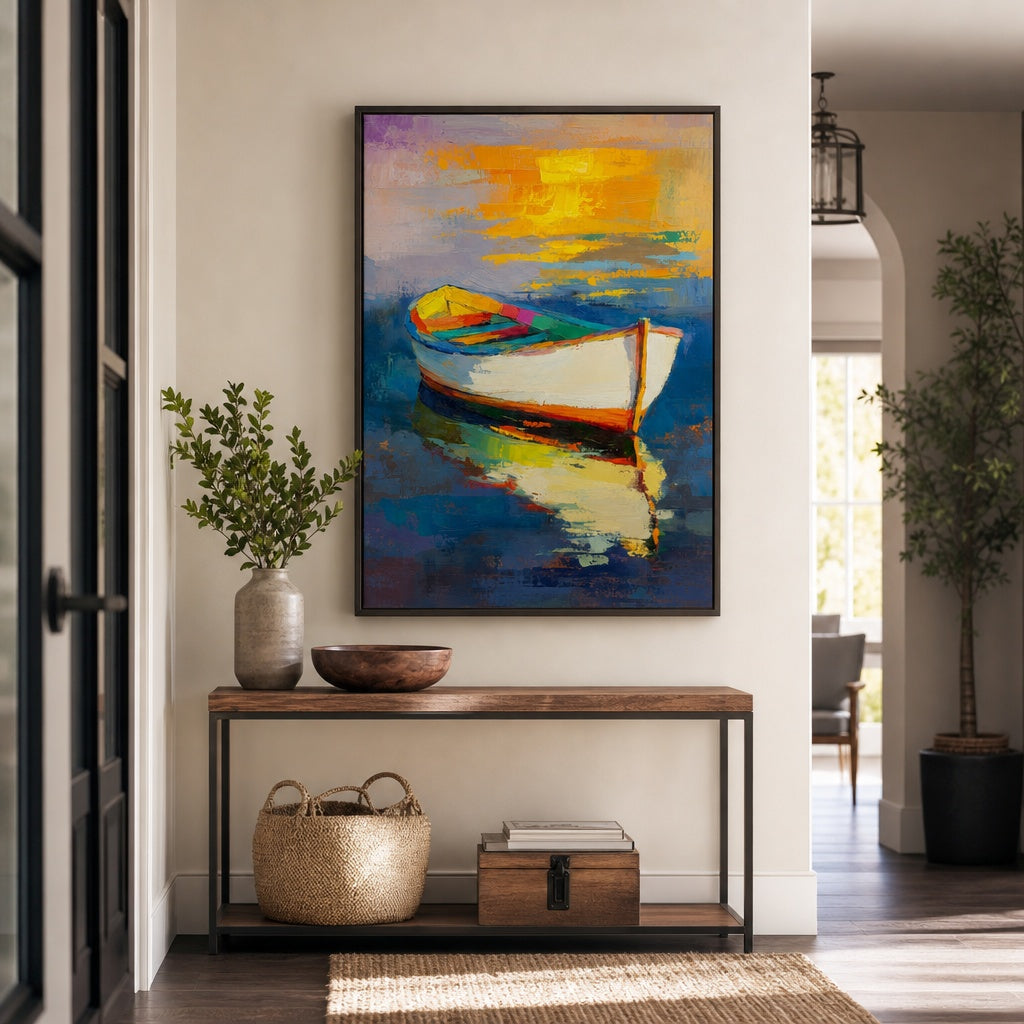 Sunset Harbor Boat