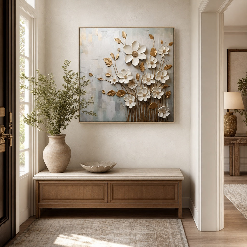 Ivory Botanical Relief