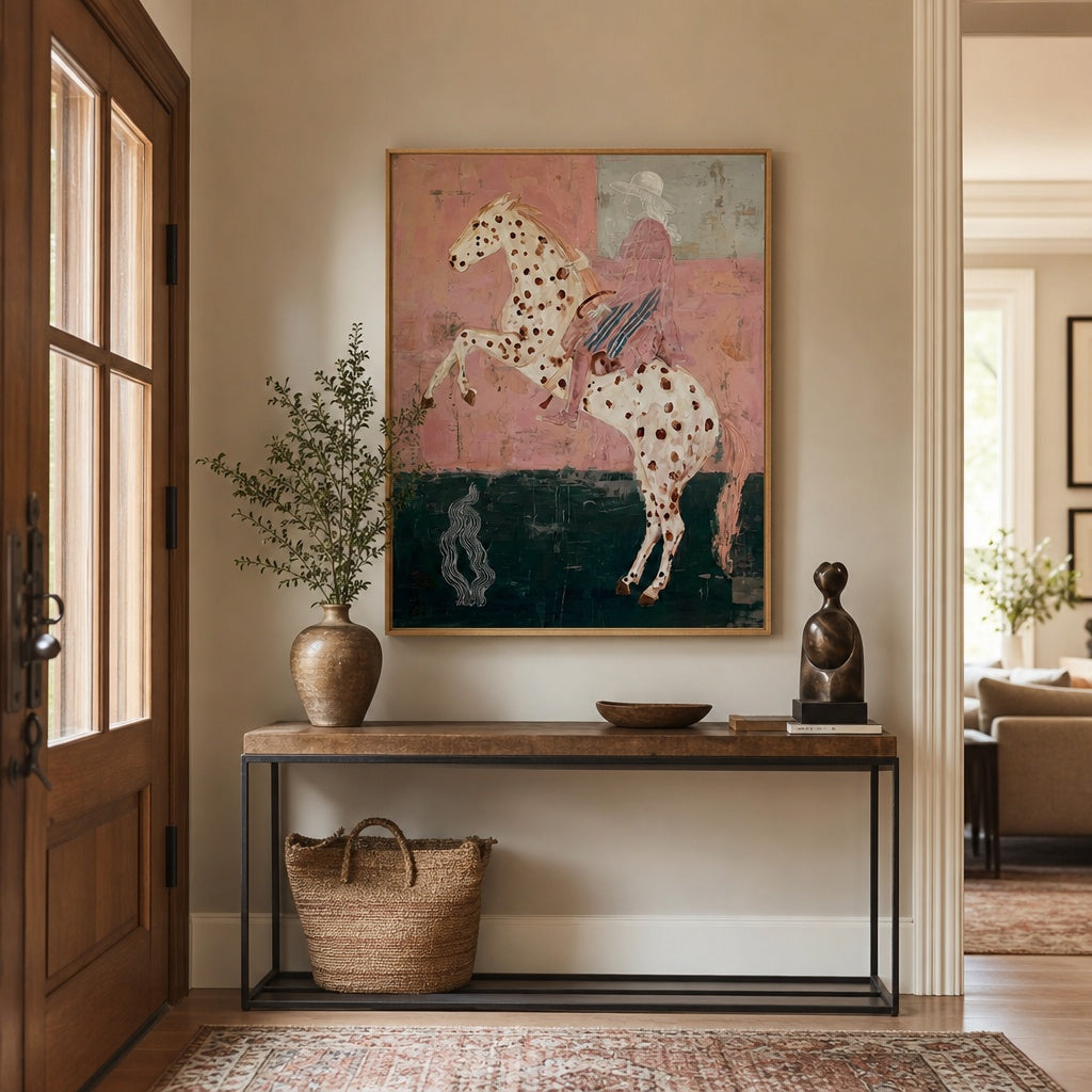 Vintage Horse Rider Bohemian Painting