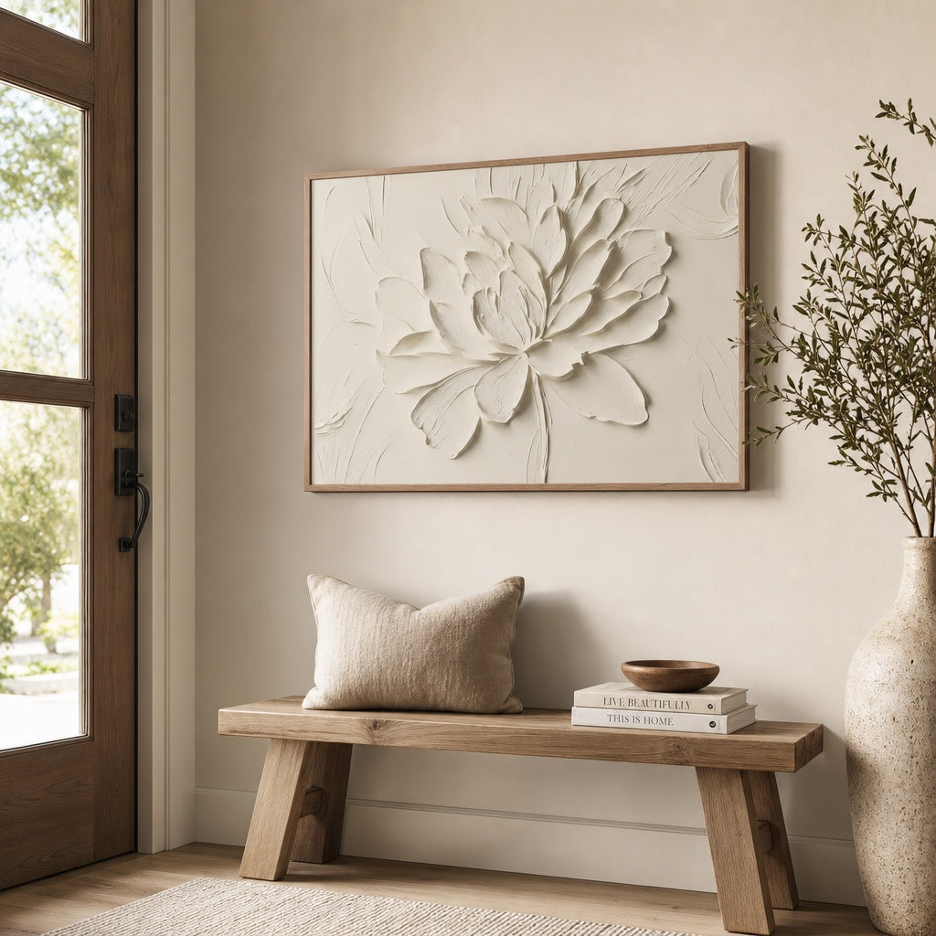 Ivory Floral Relief