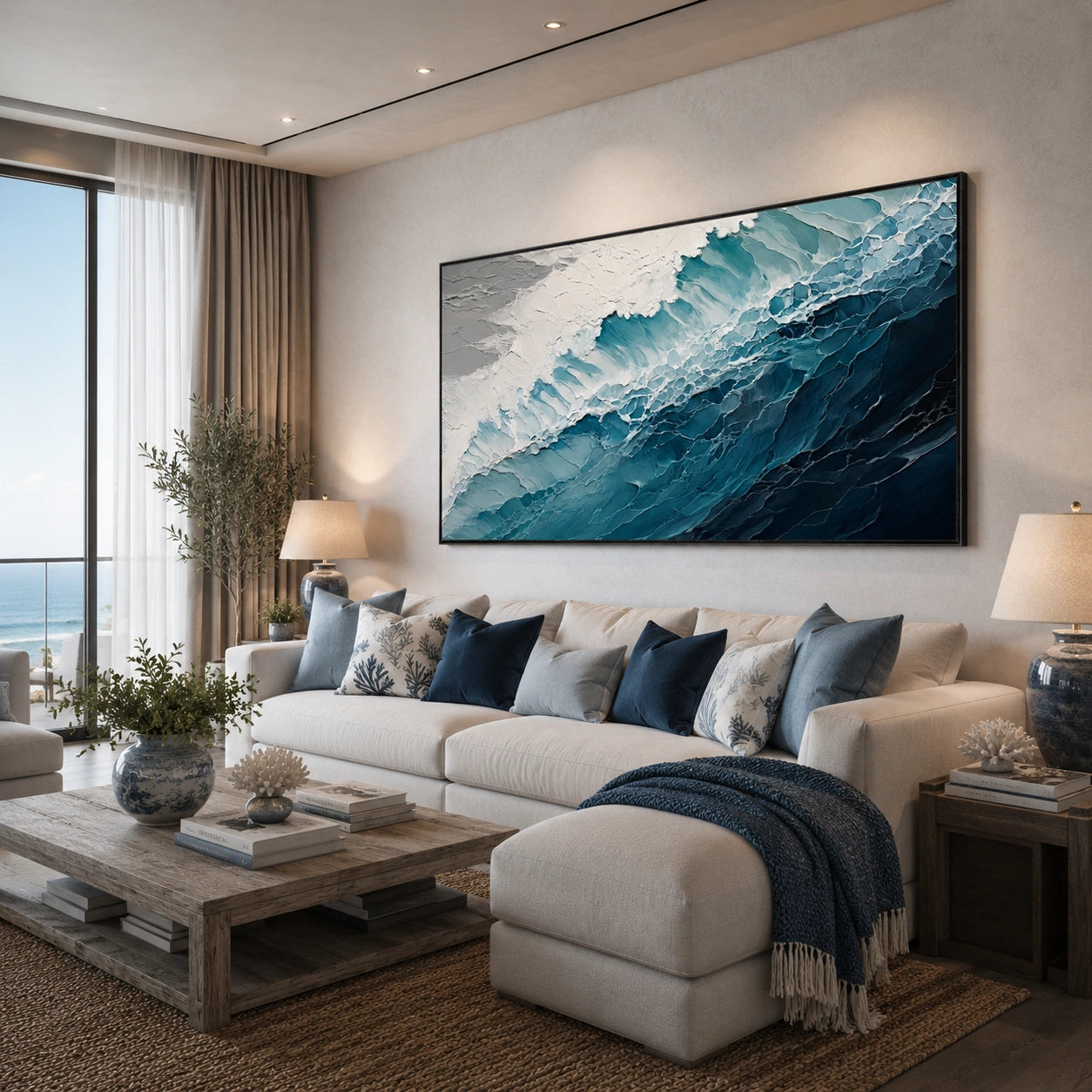 Ocean Tide – Hand-Painted Textured Wave