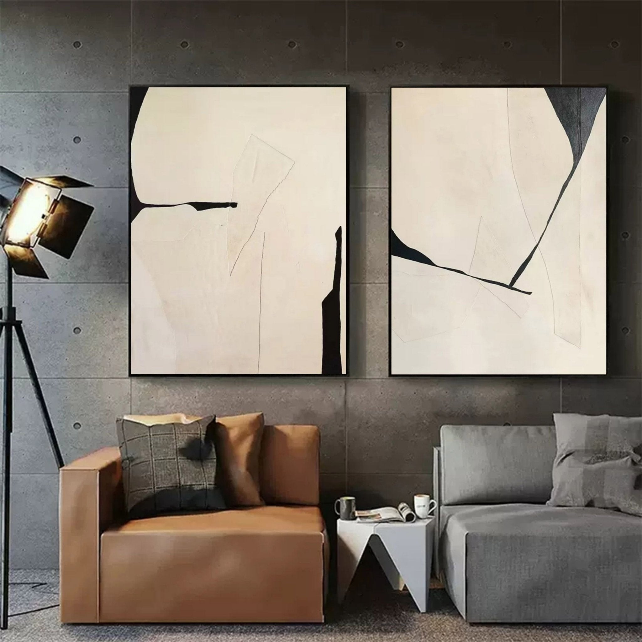Abstract Painting Set Of 2 SP107 - Viarteart