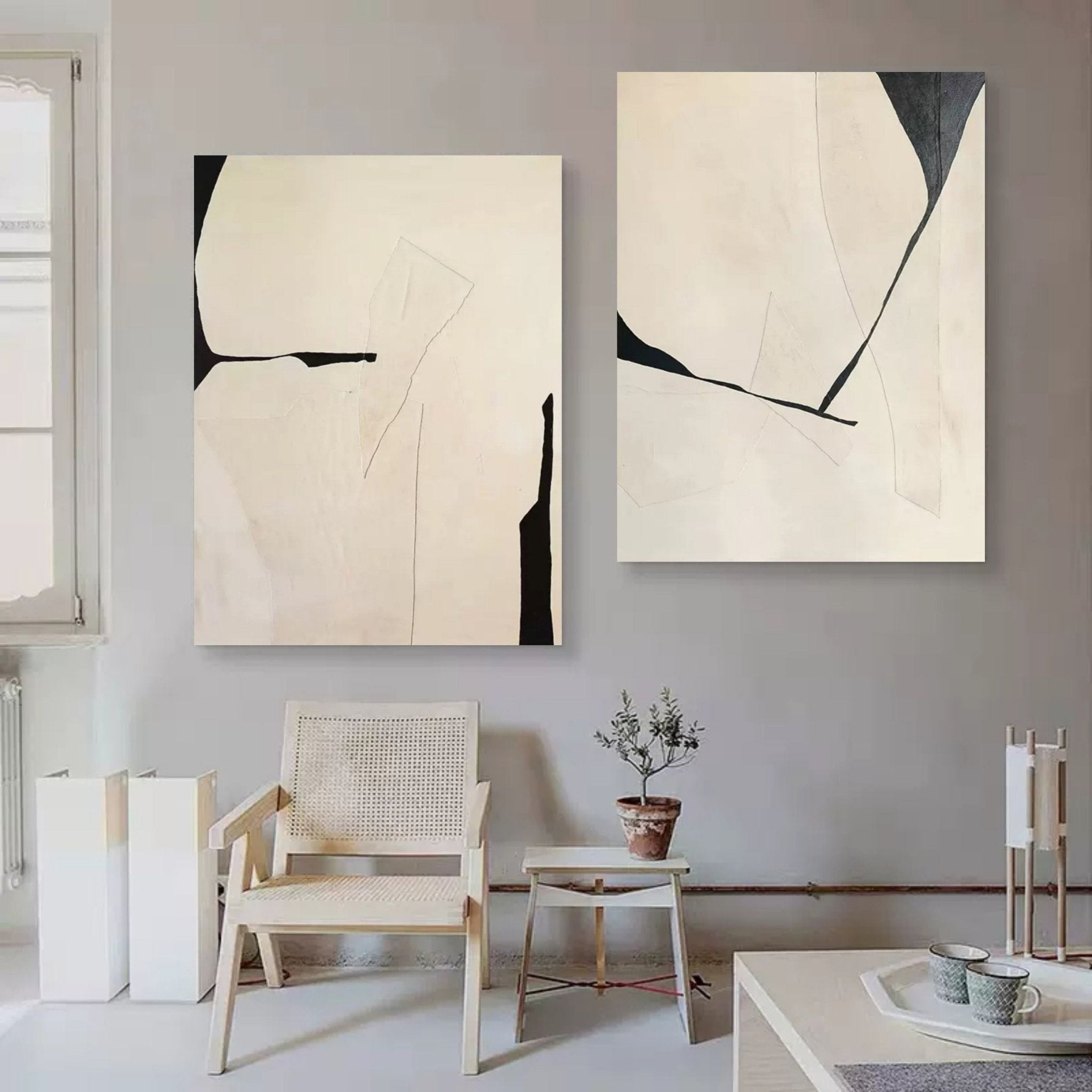 Abstract Painting Set Of 2 SP107 - Viarteart