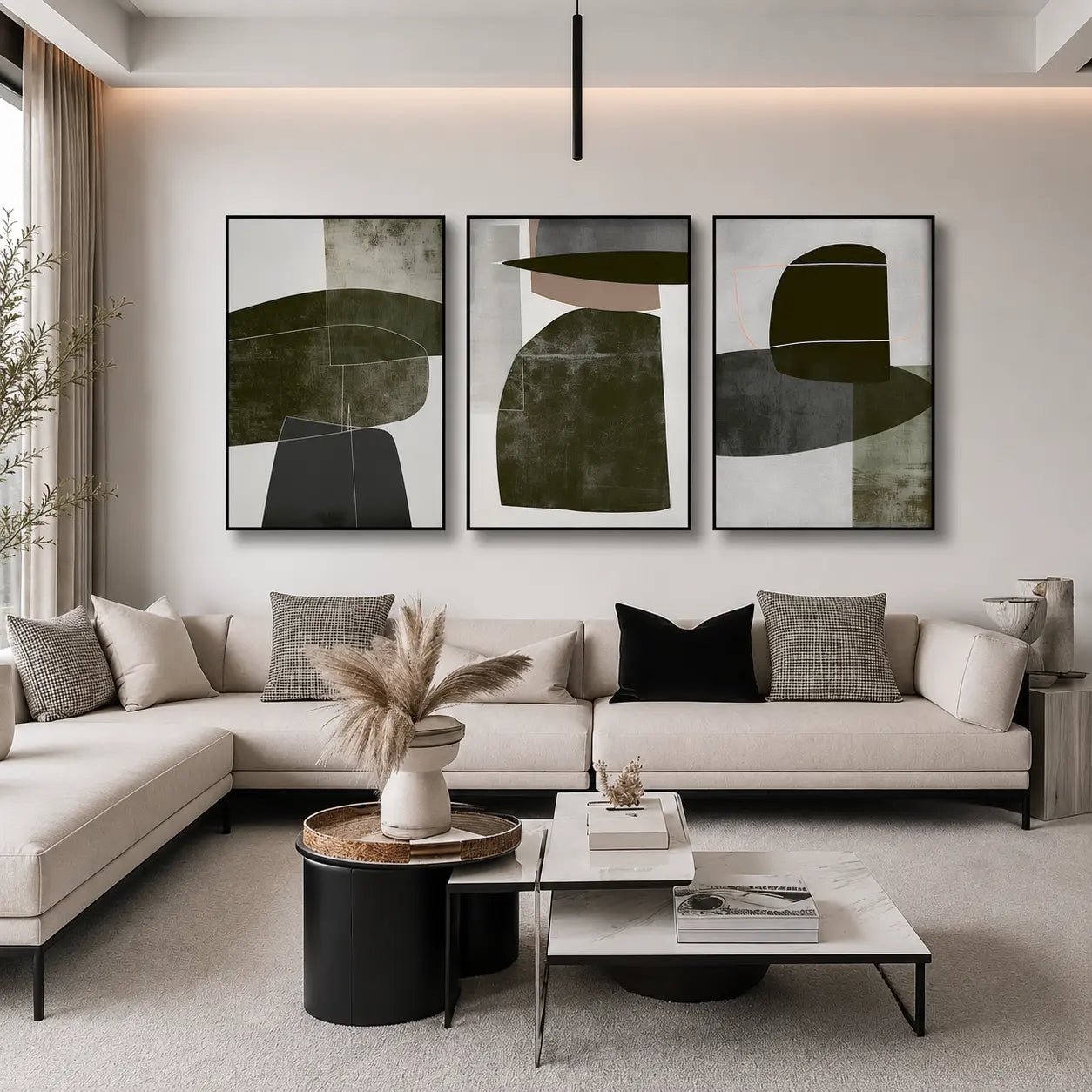 Abstract Painting Set of 3 SP022 - Viarteart