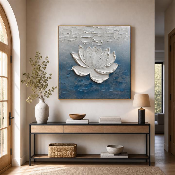 Moonlit Lotus Relief