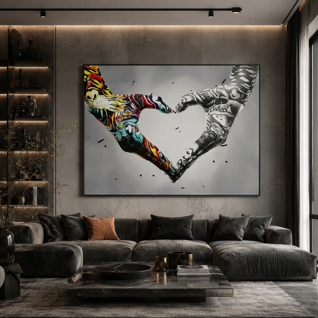 Gesture Heart Graffiti Art GA001 - Viarteart
