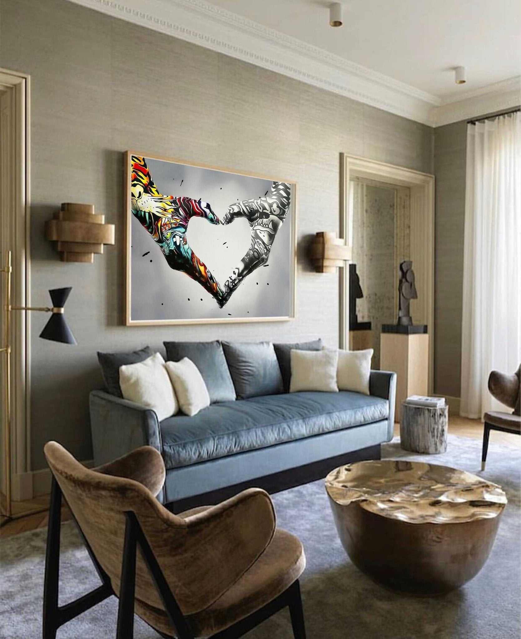 Gesture Heart Graffiti Art GA001 - Viarteart