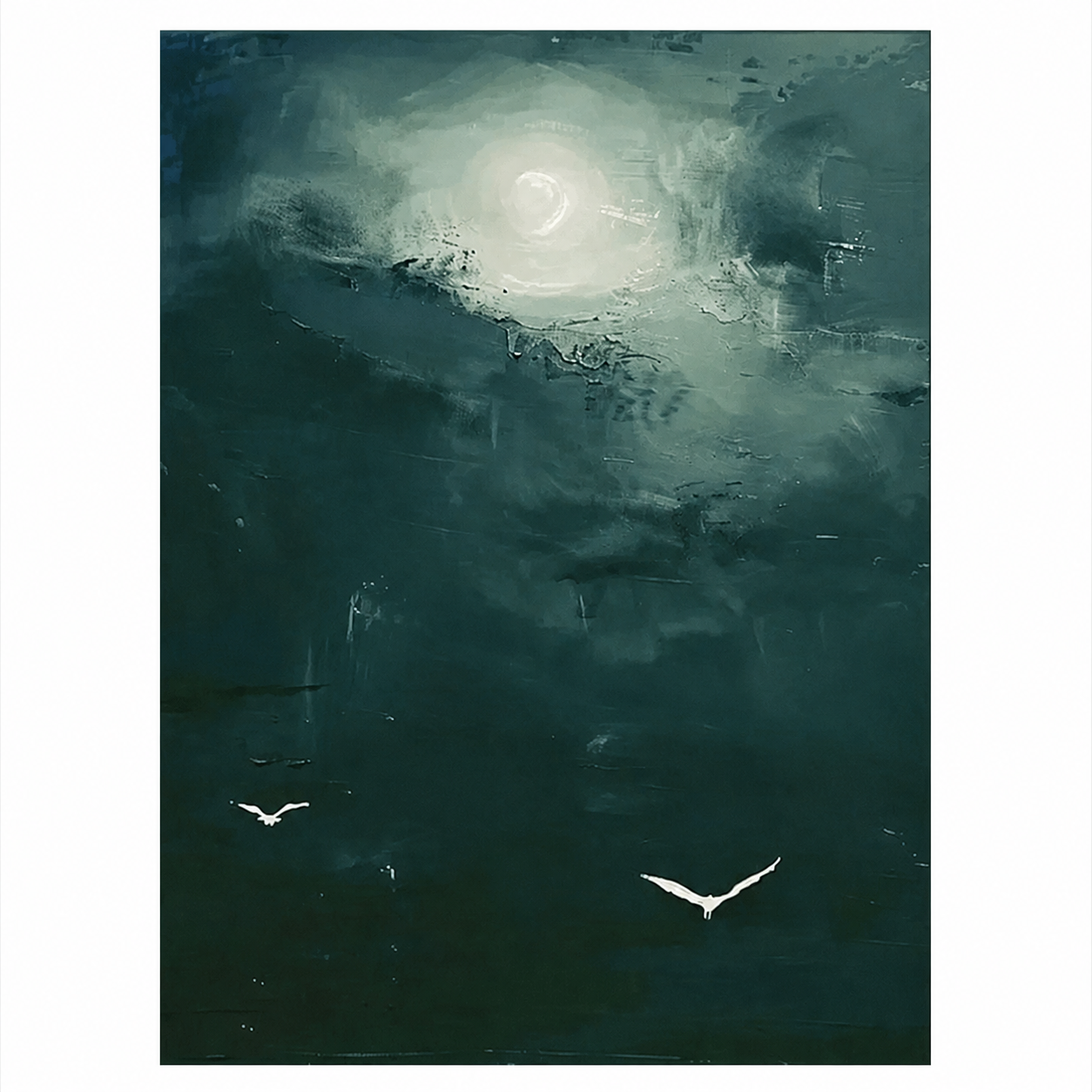 Moonlit Emerald Sky