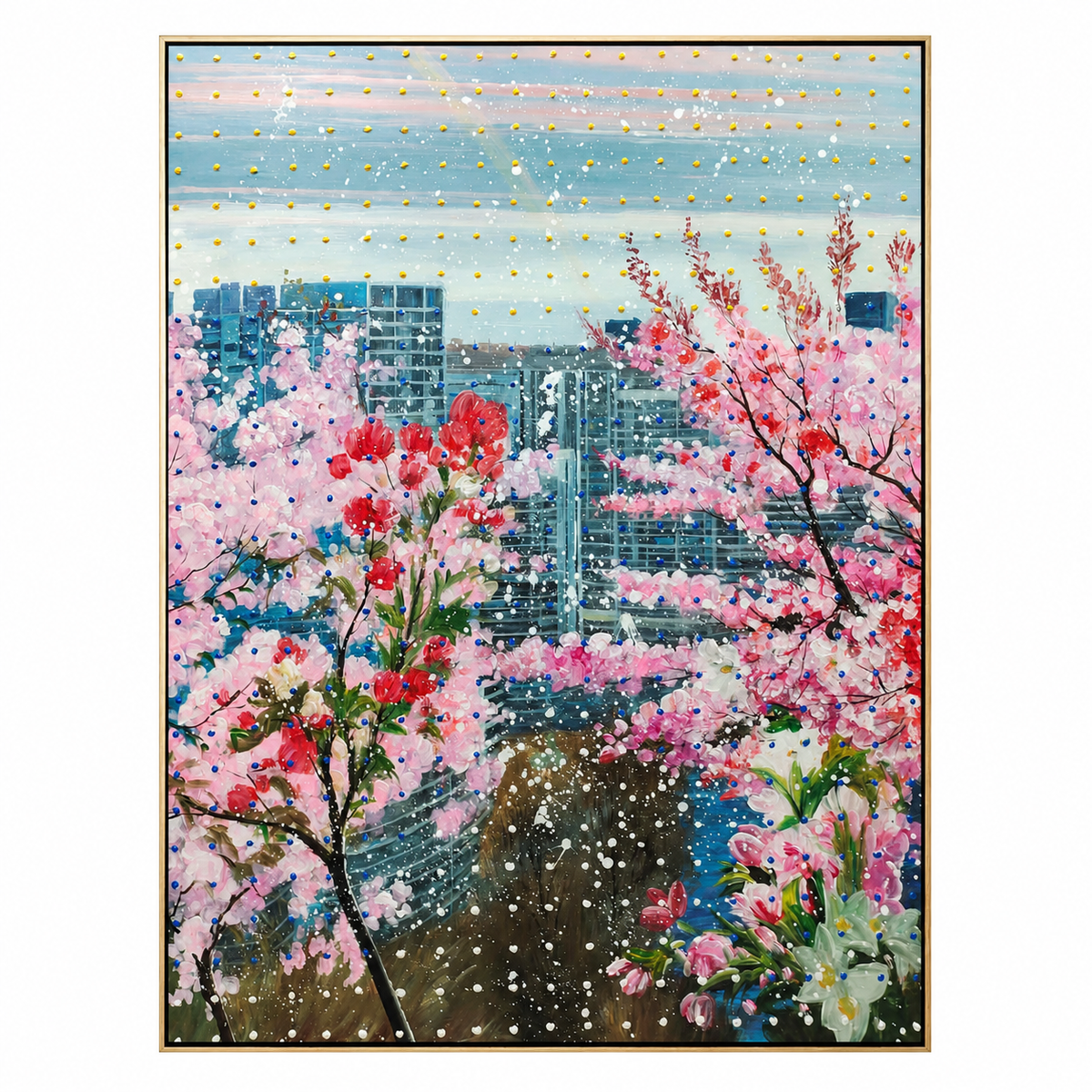 Cherry Blossom Cityscape