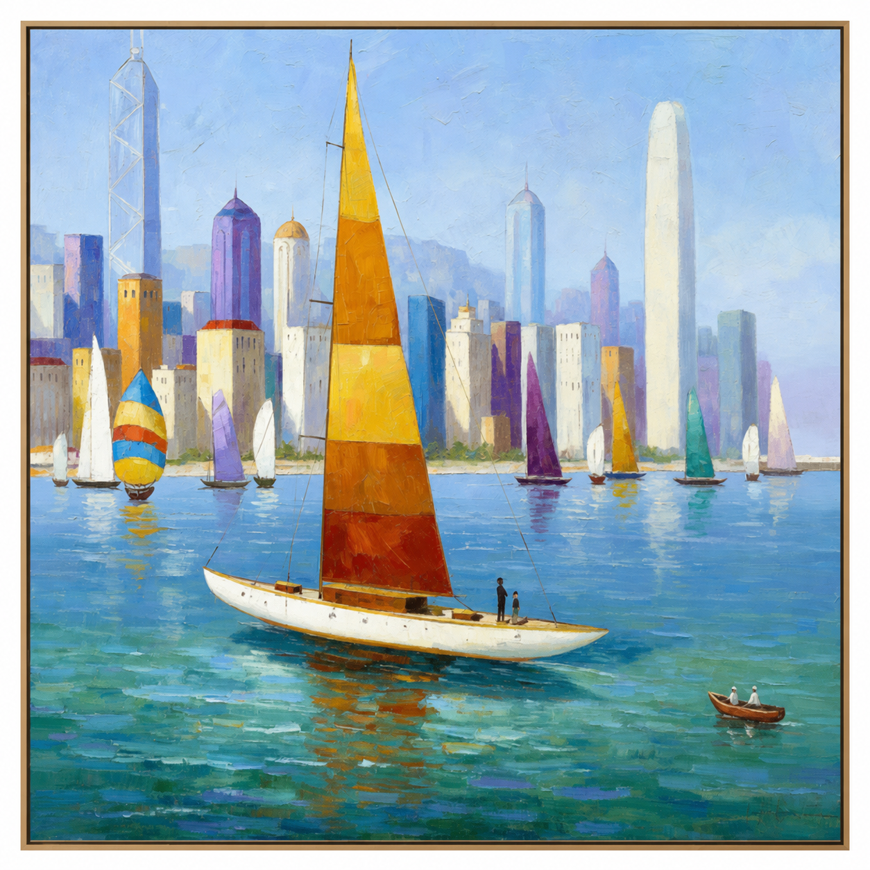 Golden Sail Over the City
