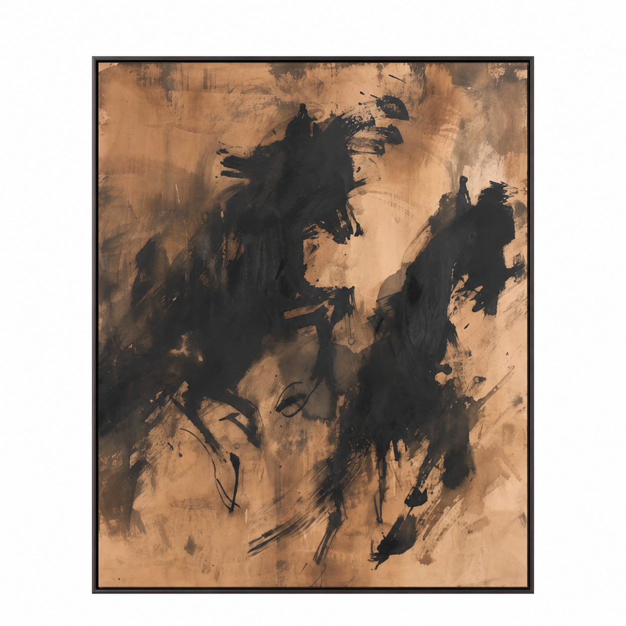 Black Gold Abstract Texture Painting