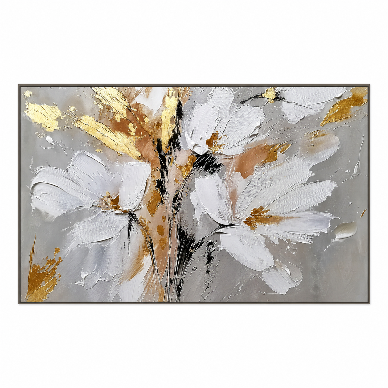 Gilded White Florals