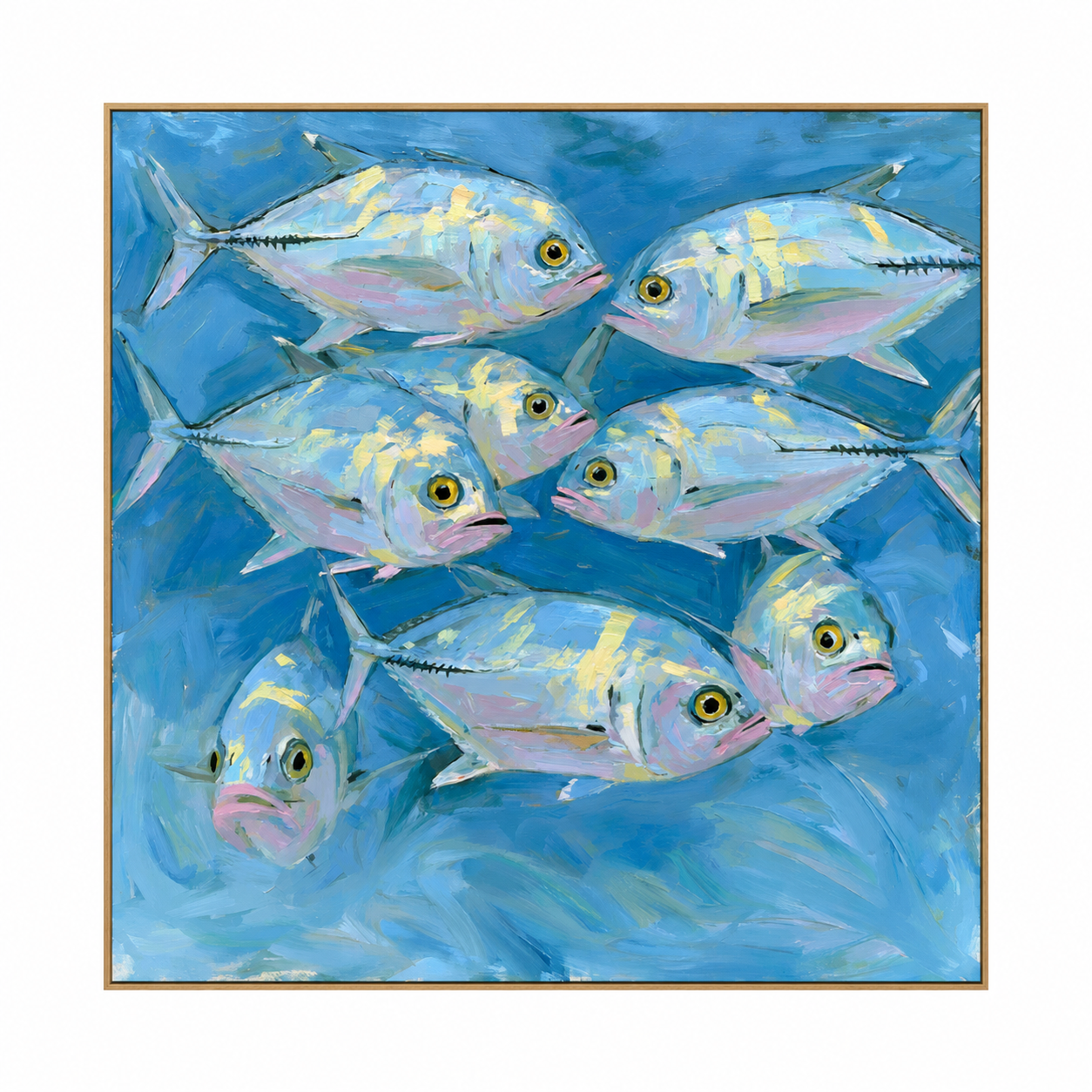 Blue Ocean Fish Seascape Painting