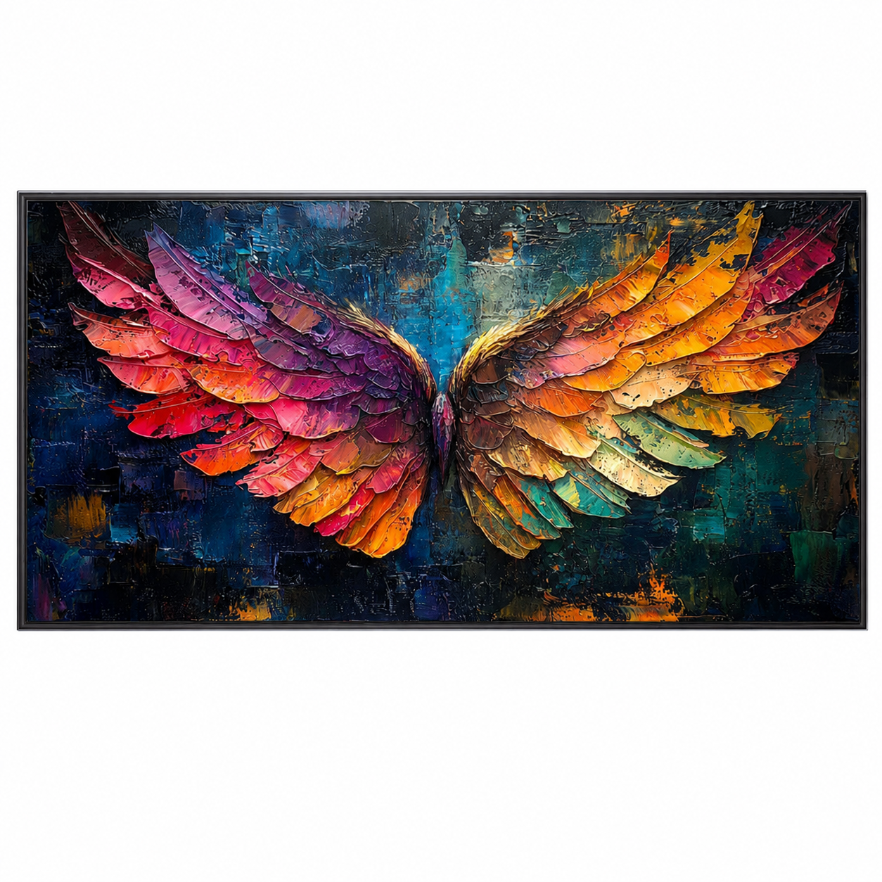 Colorful Angel Wings Abstract Painting