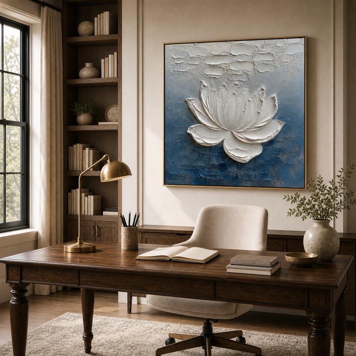 Moonlit Lotus Relief