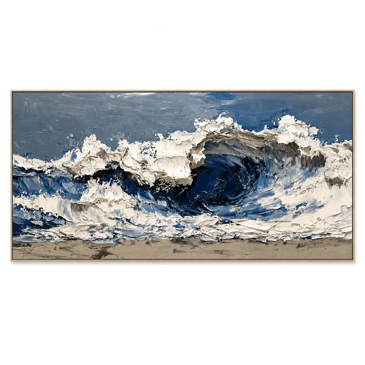 Ocean Majesty – Hand-Painted Textured Wave